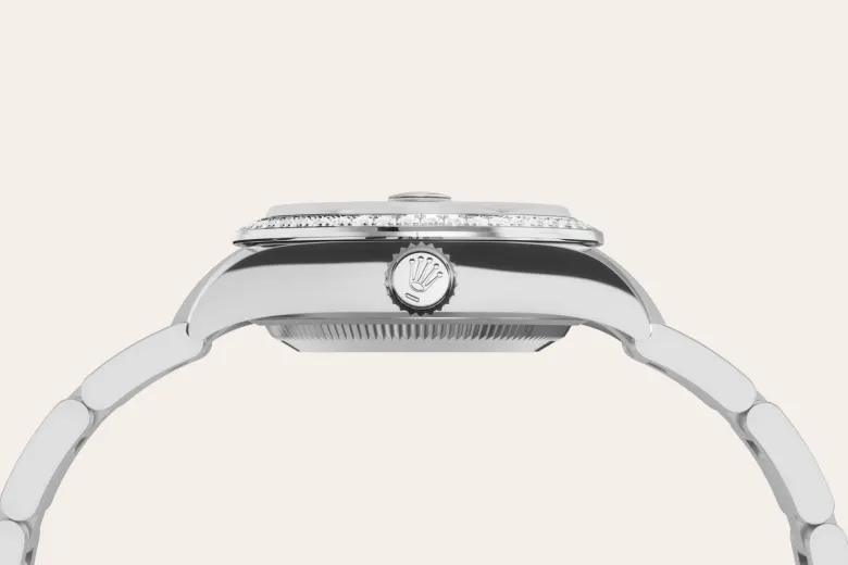 Rolex Lady-Datejust in Rolesor bianco (combinazione di acciaio Oystersteel e oro bianco), M279384RBR-0004 - Fani