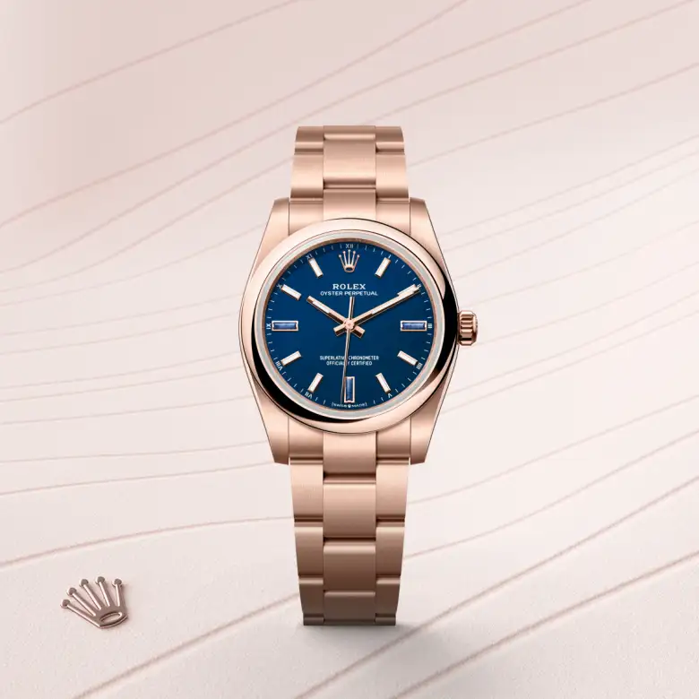 Rolex Oyster Perpetual in Oro Everose 18 ct, M124205-0002 - Fani