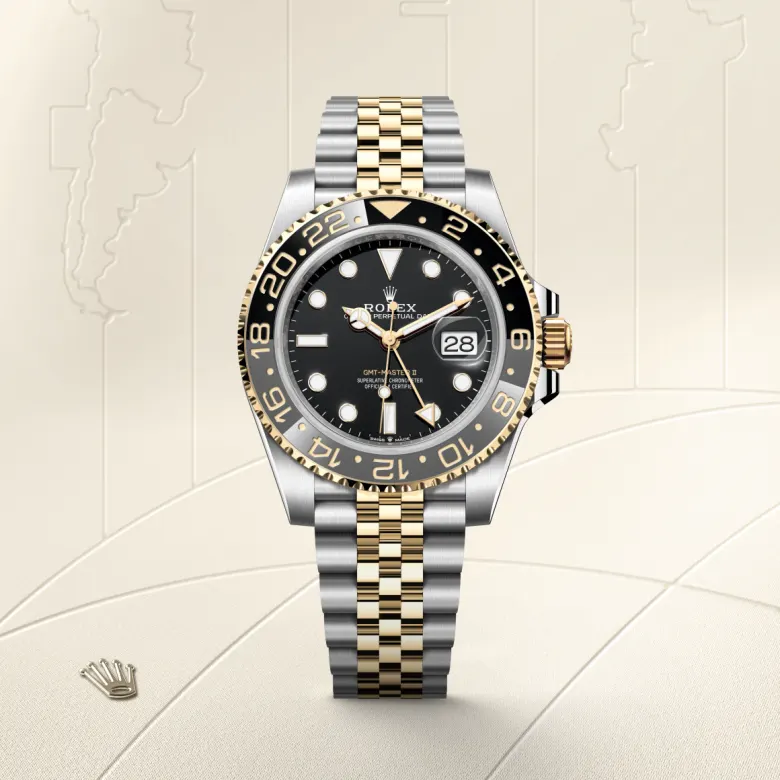 Rolex GMT-Master II in Rolesor giallo (combinazione di acciaio Oystersteel e oro giallo), M126713GRNR-0001 - Fani