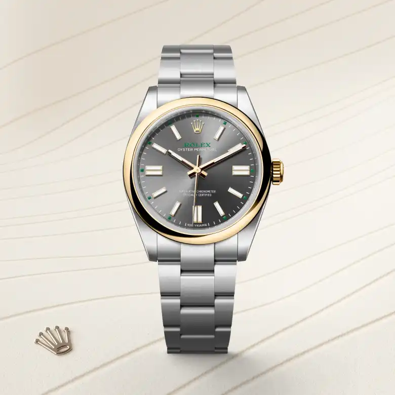 Rolex Oyster Perpetual in Rolesor giallo (combinazione di acciaio Oystersteel e oro giallo), M134303-0001 - Fani