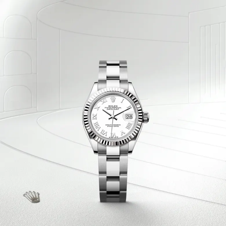 Rolex Lady-Datejust in Rolesor bianco (combinazione di acciaio Oystersteel e oro bianco), M279174-0020 - Fani