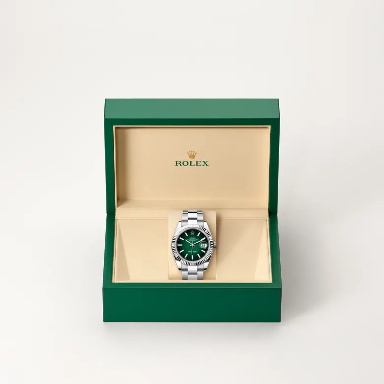 Rolex Datejust in Rolesor bianco (combinazione di acciaio Oystersteel e oro bianco), M126334-0033 - Fani