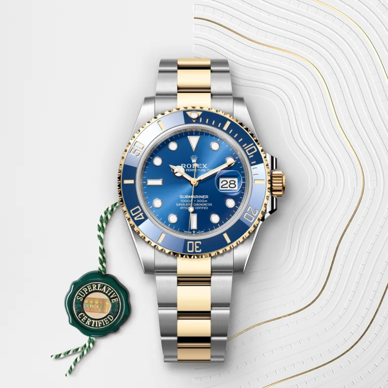 Rolex Submariner in Rolesor giallo (combinazione di acciaio Oystersteel e oro giallo), M126613LB-0002 - Fani