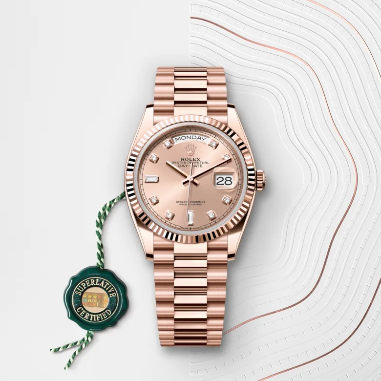 Rolex Day-Date in Oro Everose 18 ct, M128235-0009 - Fani