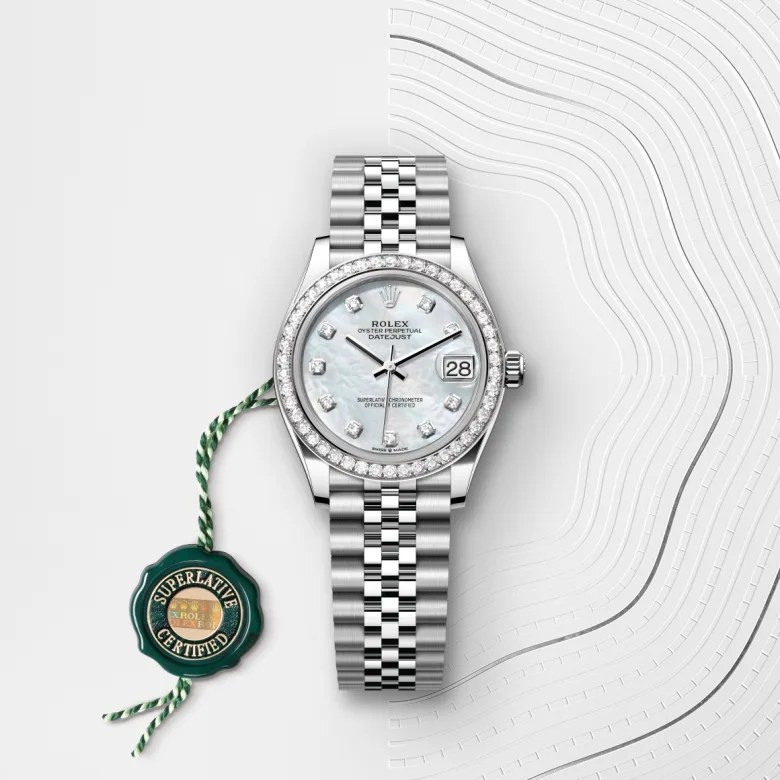 Rolex Datejust in Rolesor bianco (combinazione di acciaio Oystersteel e oro bianco), M278384RBR-0008 - Fani