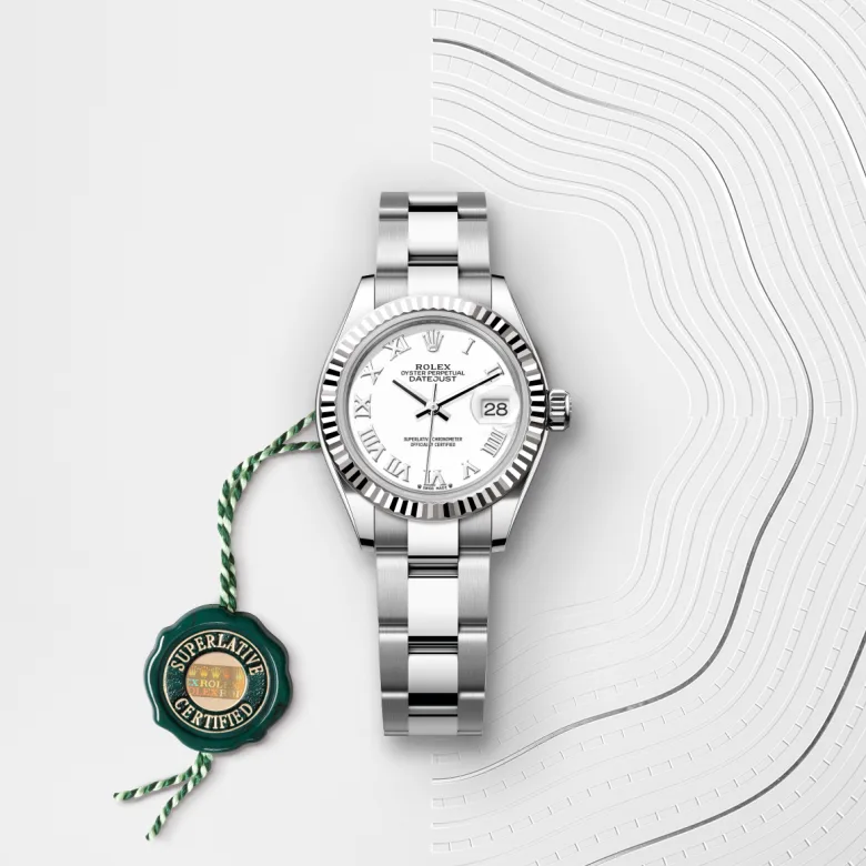 Rolex Lady-Datejust in Rolesor bianco (combinazione di acciaio Oystersteel e oro bianco), M279174-0020 - Fani