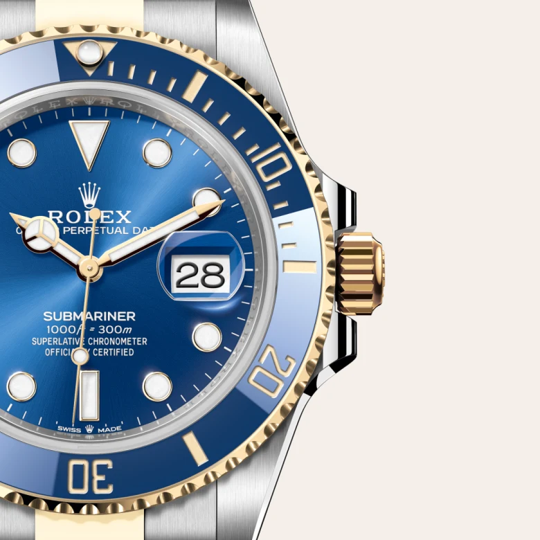Rolex Submariner in Rolesor giallo (combinazione di acciaio Oystersteel e oro giallo), M126613LB-0002 - Fani