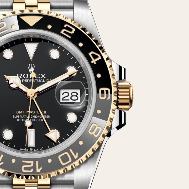 Rolex GMT-Master II in Rolesor giallo (combinazione di acciaio Oystersteel e oro giallo), M126713GRNR-0001 - Fani