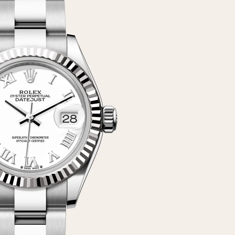 Rolex Lady-Datejust in Rolesor bianco (combinazione di acciaio Oystersteel e oro bianco), M279174-0020 - Fani
