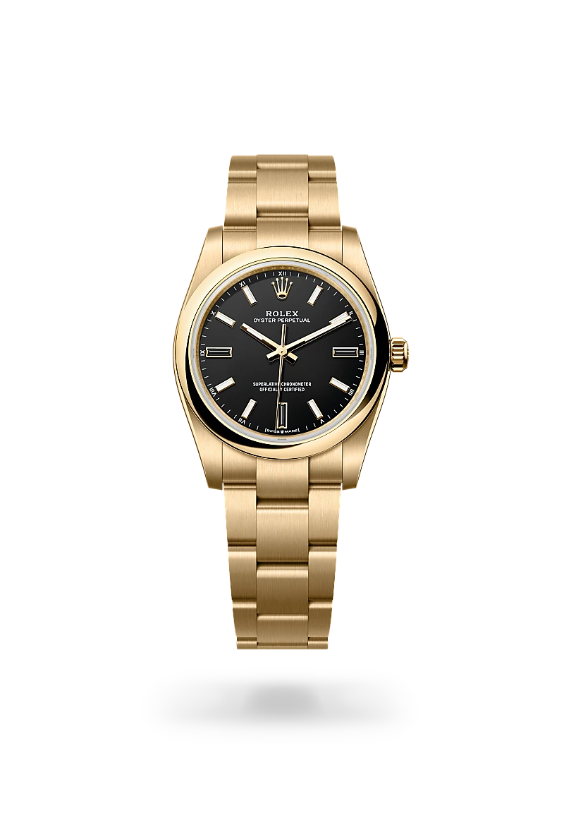 Oyster Perpetual 34,Oyster, 34 mm, oro giallo