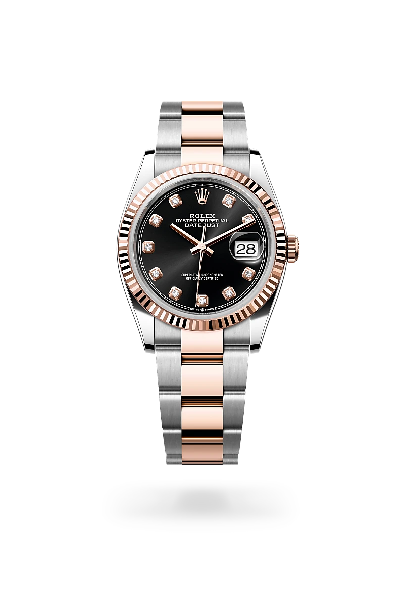 Datejust 36,Oyster, 36 mm, acciaio Oystersteel e oro Everose