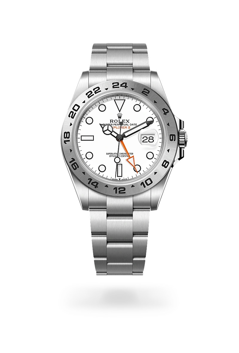 Explorer II,Oyster, 42 mm, acciaio Oystersteel